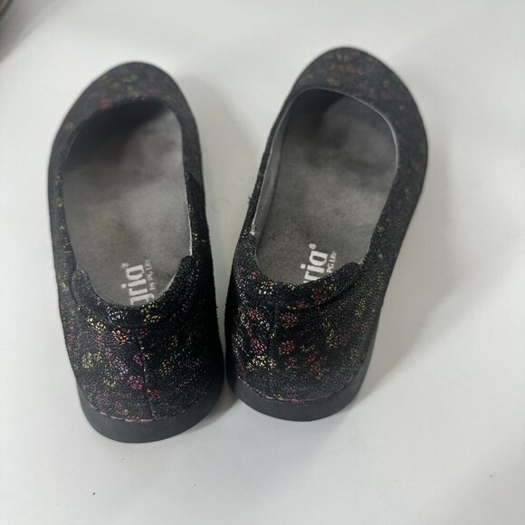 Alegria By PG Lite Womens Floral Slip-Resistant Leather Flats Size 7 - Picture 7 of 8